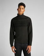 Swetry męskie - Męski Sweter Lee High Neck Seas Knit Serpico Green L83Hnwoj-2Xl - miniaturka - grafika 1