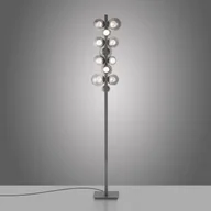 Lampy stojące - PURE lampa stojąca LED Popup, szary aluminium/szkło ściemniany 12-punktowa. - miniaturka - grafika 1