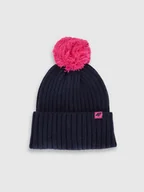 Czapki dla dzieci - 4F Czapka z pomponem dziecięca - granatowa Uniwersalny - miniaturka - grafika 1