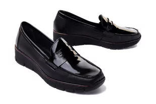 RIEKER 53732-00 black, półbuty damskie - Rieker - Czółenka - miniaturka - grafika 1