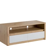 Szafki RTV - Szafka RTV Malta White Gała Meble White, Dąb Artisan - miniaturka - grafika 1