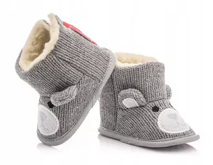 Ciepłe kozaczki niemowlęce - attractive - r.18/19 - Buty dla dziewczynek - miniaturka - grafika 1