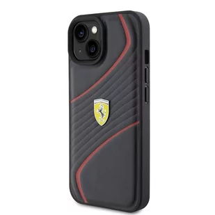 Ferrari FEHCP15SPTWK iPhone 15 6.1" czarny/black hardcase Twist Metal Logo - Etui i futerały do telefonów - miniaturka - grafika 2