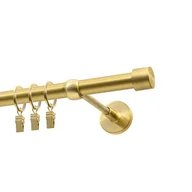 Karnisze - Karnisz DECASTYL Luna z kółkami pojedynczy 320 cm Mosiądz Satyna - miniaturka - grafika 1