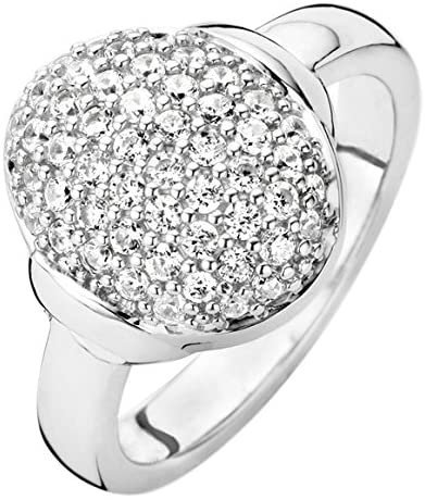 Ti Sento Milano Plated Sterling Silver Ring - Size 49 (15.6) 12080ZI/50
