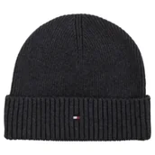 Czapki damskie - Czapka TH Flag Pima Cotton Beanie AM0AM12796 PA7 (TH1152-c) Tommy Hilfiger - miniaturka - grafika 1