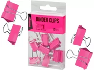 Spinacze i klipsy do papieru - Klipy biurowe Berlingo 19mm różowe opakowanie 10 sztuk - miniaturka - grafika 1