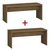 Wyposażenie sportowe i gimnastyczne - Ławka szatniowa 1+1 GRATIS, 1000 mm, orzech - miniaturka - grafika 1