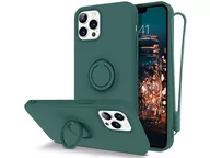 Etui i futerały do telefonów - Etui silikonowe Ring Ultra Slim Alogy do iPhone 12/ 12 Pro 6.1 Zielone - miniaturka - grafika 1