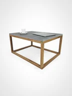 Ławy i stoliki kawowe - NALU - stolik dębowy z blatem betonowym - miniaturka - grafika 1