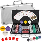 Gry planszowe - Zestaw Do Pokera 300 Żetonów Texas Mocny + Walizka U654 - miniaturka - grafika 1
