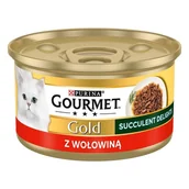 Mokra karma dla psów - GOURMET GOLD SUCCULENT DELIGHTS BEEF - 85G - miniaturka - grafika 1