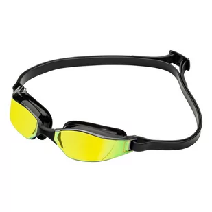 AQUA SPHERE Okularki pływackie XCEED Yellow Titanium Mirror - Pływanie - miniaturka - grafika 1