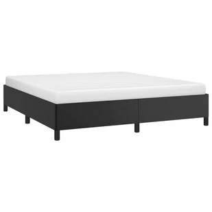 Lumarko Rama łóżka, czarna, 180x200 cm, obite sztuczną skórą - Łóżka - miniaturka - grafika 4