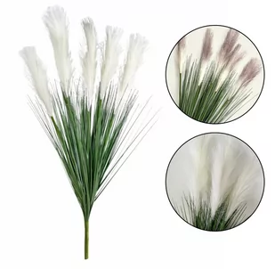 TRAWA SZTUCZNA PAMPASOWA KWIATOSTAN TRAWY PAMPASOWEJ BUKIET TRAW 90 CM KOLOR BIAŁY - Sztuczne kwiaty - miniaturka - grafika 1