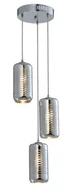 Lampy sufitowe - Auhilon LAMPA wisząca SINA MD12108-3CHR loftowa OPRAWA szklany ZWIS kaskada chrom - miniaturka - grafika 1