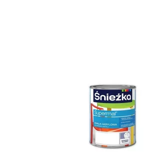 Śnieżka Emalia Supermal akrylowa biała jedwabisty połysk A400 400ml 100975 - Farby i impregnaty do drewna - miniaturka - grafika 1