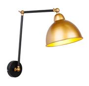 Lampy ścienne - TRUCK LAMPA KINKIET CZARNY+ZŁOTY 1X40W E27 KLOSZ ZŁOTY - miniaturka - grafika 1