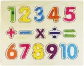 Układanki dla dzieci - Układanka drewniana cyferki - Artyk - miniaturka - grafika 1