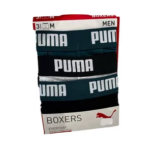 Bokserki męskie Puma BASIC BRAND ELASTIC 3-PACK wielokolorowe 93545710-M - Majtki męskie - miniaturka - grafika 1