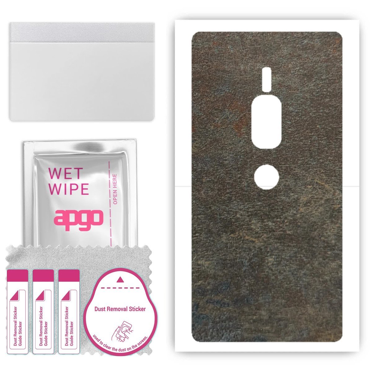 Folia naklejka skórka strukturalna na TYŁ do Sony Xperia XZ2 Premium - Kamień Księżycowy - apgo SKINS