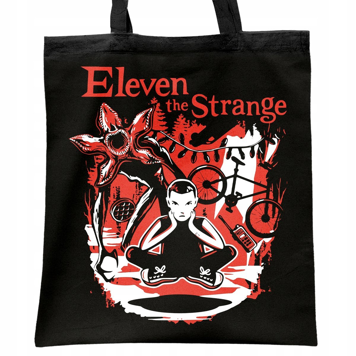 Torba bawełniana czarna Stranger Things Eleven Hawkins Dla Fanów Serialu