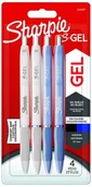 Długopisy - DŁUGOPIS S-GEL BIAŁE I SZAROBŁĘKINTE, WKŁADY: 2 NIEBIESKI I 2 CZARNE. BLISTER 4 SZT., SHARPIE - miniaturka - grafika 1