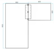 Stoły i stoliki do biura - B2B Partner Biurko Flexible L 1600 x 1600 mm, dąb naturalny 468282 - miniaturka - grafika 1