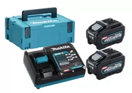 Akumulatory do elektronarzędzi - Makita 191V35-5 zestaw zasilający 40V XGT 2x5,0Ah Li-Ion BL4050F z ładowarką DC40RA 191E07-8 w walizce Makpac - miniaturka - grafika 1
