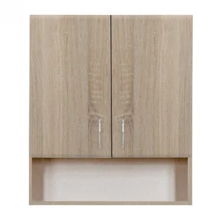 Bianca Plus 60 Szafka wisząca z 2 drzwiami, otwarte dno, dąb sonoma - Szafki łazienkowe Bianca Plus 60 Szafka wisząca z 2 drzwiami, otwarte dno, dąb sonoma - Szafki łazienkowe - miniaturka - grafika 1