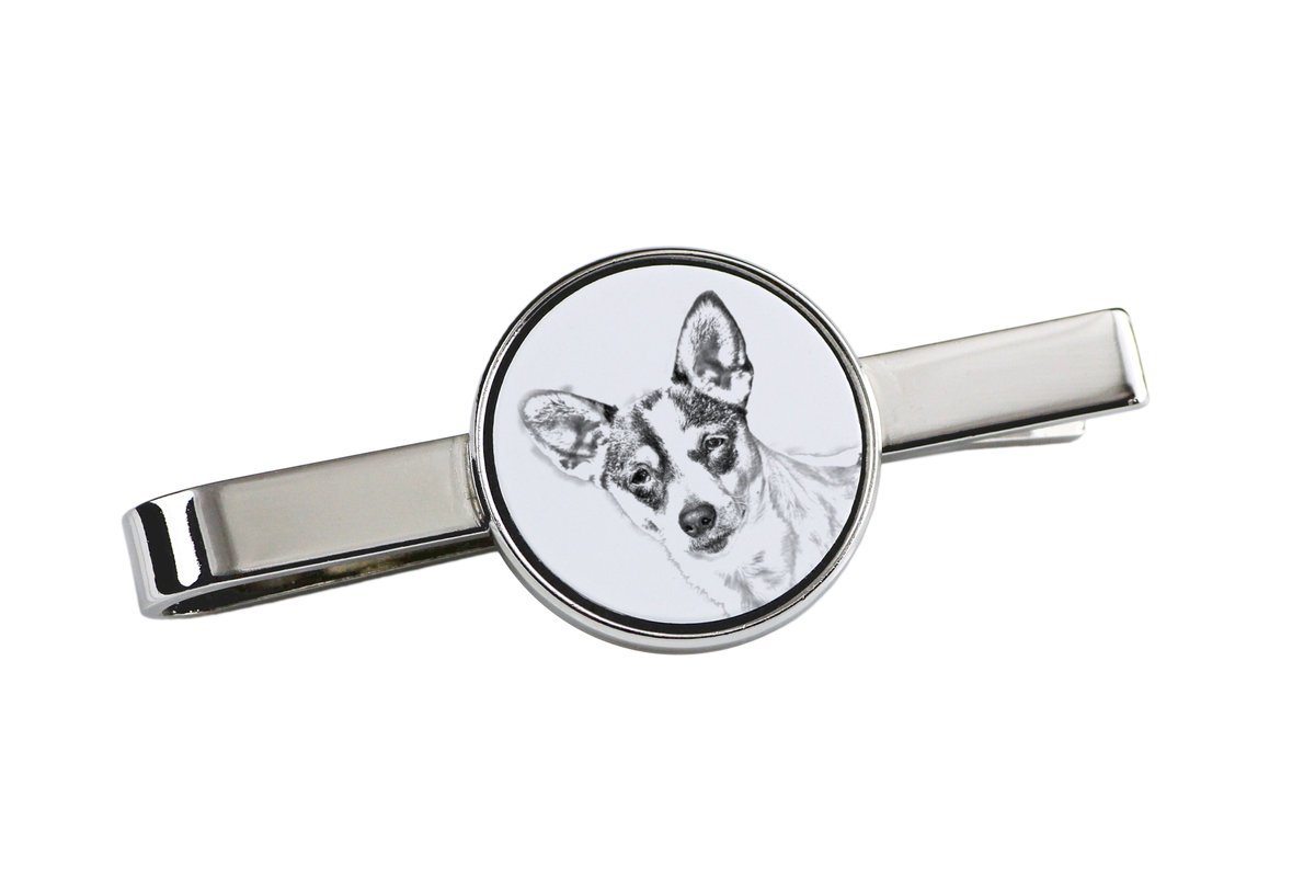 Rat Terrier - spinka do krawata z psem, personalizowany klips do krawata, wyjątkowy prezent dla mężczyzny marki Art-Dog