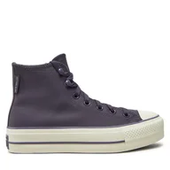 Trampki damskie - Trampki Converse Chuck Taylor All Star Lift Platform Hi A11159C 501 Fioletowy - miniaturka - grafika 1