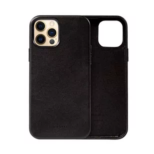 Crong Essential Cover - Etui ze skóry ekologicznej iPhone 12 Pro Max (czarny) - Etui i futerały do telefonów - miniaturka - grafika 2