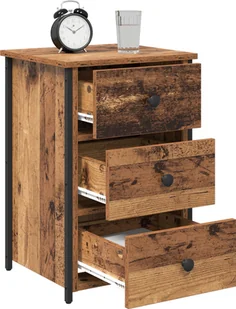 vidaXL Stół ze starego drewna Stare drewno MDF, Płyta wiórowa, Metal - Stoły - miniaturka - grafika 1
