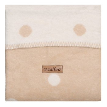 Zaffiro - Koc bawełniany Bari 75x100cm beige, w kropki