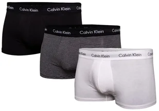 Calvin Klein Bokserki Męskie Low Rise Trunk 3 Pak U2664G Iot - Rozmiar: Xl - Majtki męskie - miniaturka - grafika 1