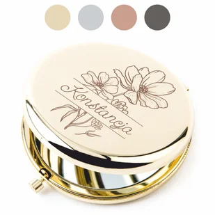 Podwójne lusterko z GRAWEREM, kieszonkowe - Lusterka do makijażu - miniaturka - grafika 1