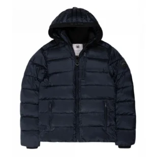 Kurtka zimowa z kapturem Pit Bull Barles '24 - Granatowa  S - Odzież taktyczna i umundurowanie - miniaturka - grafika 1