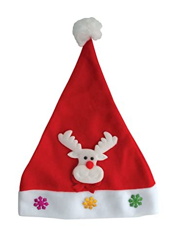Rubie's Santa Czapka z Reniferem, 156611, Czerwony, Unikalny