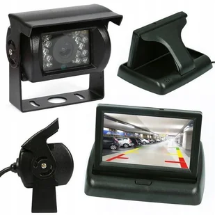 Monitor składany 4,3" Kamera cofania 18IR 12-24V 10m - Kamery cofania - miniaturka - grafika 1