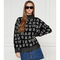 Swetry damskie - Armani Exchange Półgolf Loose fit - miniaturka - grafika 1