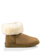 Botki damskie - UGG Skórzane botki "Classic Short" w kolorze jasnobrązowym - miniaturka - grafika 1