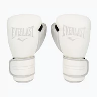 Rękawice bokserskie - Rękawice bokserskie męskie EVERLAST Powerlock Pu białe EV2200  14 oz - miniaturka - grafika 1