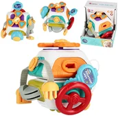 Zabawki interaktywne dla dzieci - KOSTKA EDUKACYJNA MANIPULACYJNA SENSORYCZNA MONTESSORI BAM BAM - miniaturka - grafika 1