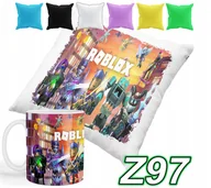 Gadżety dla niej i dla niego - ZESTAW KUBEK + POSZEWKA Z NADRUKIEM ROBLOX LUDZIKI GRY GIERKI + IMIĘ - miniaturka - grafika 1
