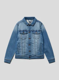 Kurtka jeansowa z kieszeniami na piersi - Kurtki i płaszcze dla chłopców - miniaturka - grafika 1