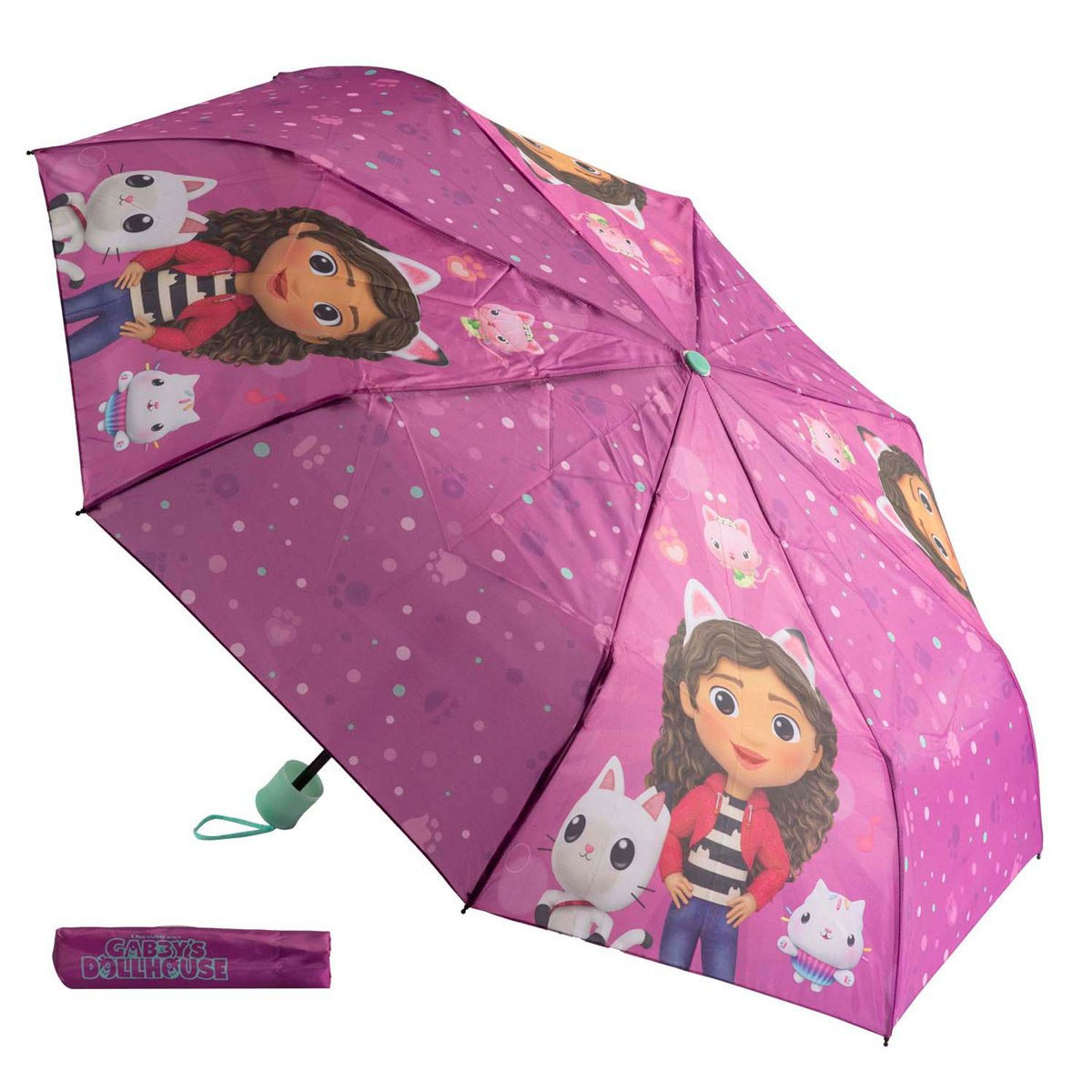 Parasol / Parasolka Składana z Pokrowcem, Koci Domek Gabi