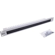 Maskownice do kabli - InLine 19111O organizator na kable Stojak Panel kablowy Szary 1 szt. - miniaturka - grafika 1