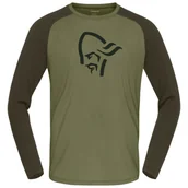 Koszulki sportowe męskie - Męska koszulka Norrona femund pureUll Long Sleeve Rozmiar: L / Kolor: oliwkowy - miniaturka - grafika 1