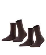 Skarpetki damskie - ESPRIT Kobiety Skarpety Uni 2-Pack W SO Bawełna jednokolorowe 2 Pak, Brązowy (Dark Brown 5230), 35-38 - miniaturka - grafika 1